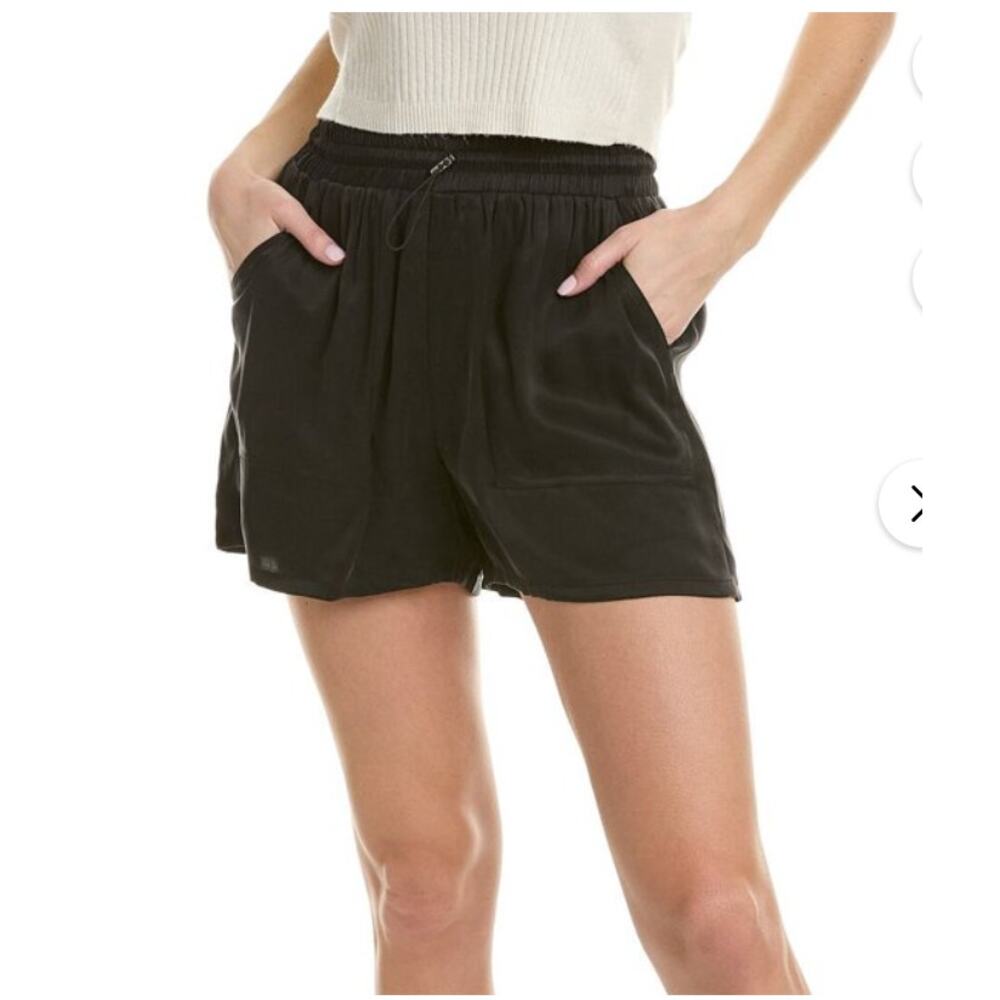 Joe's Silky Cargo Shorts Black Utility Pockets Size S